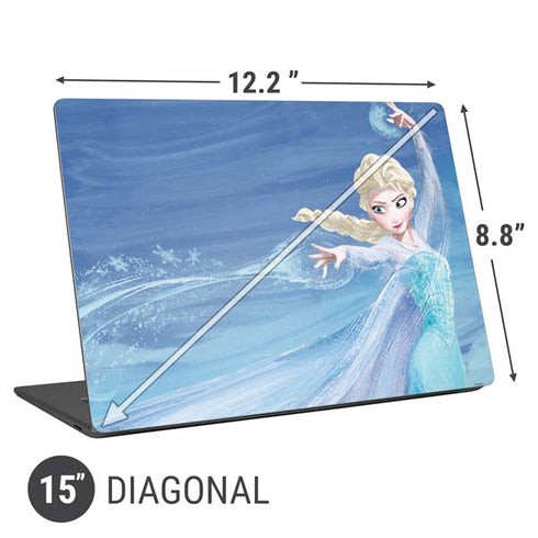 Disney Frozen Elsa Icy Powers Art Universal Laptop 15in (12.2 x 8.8in) Skin